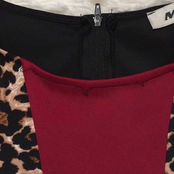 Red Black Leopard Dress Sz 3XL Junior Plus - Picture 3 of 5